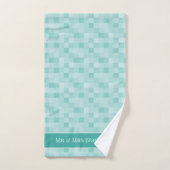 M. et Mme chic motif en mosaïque bleu turquoise (Serviette à main)