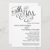 M. et Mme classiques faire-part de mariage (Devant / Derrière)