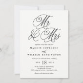 M. et Mme Elegant Wedding Invitation (Devant)
