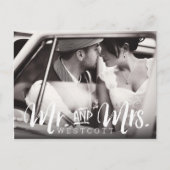 M. et Mme Eloped Faire-part photo Mariage (Devant)