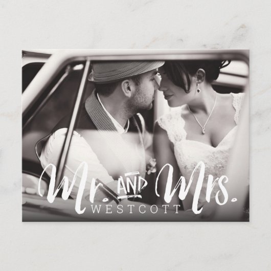 M. et Mme Eloped Faire-part photo Mariage (Devant)