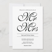 M. et Mme Faire-part de mariage (Devant)