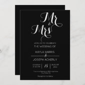 M. et Mme faire-part de mariage card (Devant / Derrière)