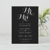 M. et Mme faire-part de mariage card (Debout devant)