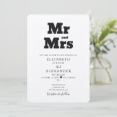 M. et Mme faire-part de mariage. Invitation Kraft (Debout devant)