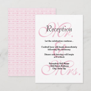 M. et Mme Flèches Roses - Invitation à la réceptio