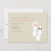 M. et Mme Flip Flops Carte de Réception de Mariage (Devant)