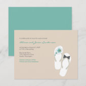 M. et Mme Flip Flops Carte de réception de mariage (Devant / Derrière)