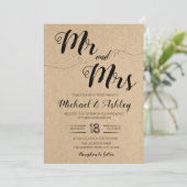 M. et mme invitation à thème mariage (Debout devant)