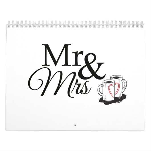 M. et Mme Love calendrier mural de 12 mois (Protection)