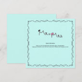 M. et Mme Mariage Carte d'information (Devant / Derrière)