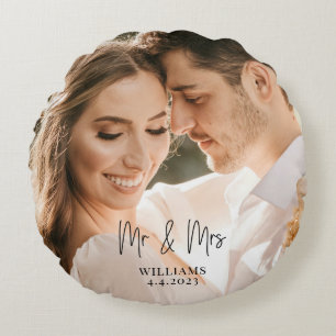 M. et Mme Mariage Couple Coussin