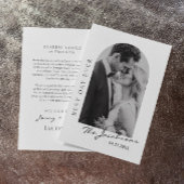 M. et Mme Mariage de photos Carte de remerciements