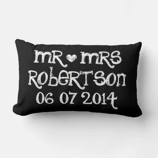 M. et Mme mariage lumbar coussin pour les jeunes m (Recto)