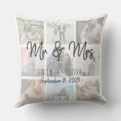 M. et Mme Mariage Oreiller à jet photo (Verso)