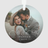 M. et Mme Mariage photo personnalisé (dos)