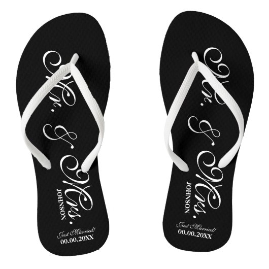 M. et Mme mariage tongs pour marié et marié (Semelle)