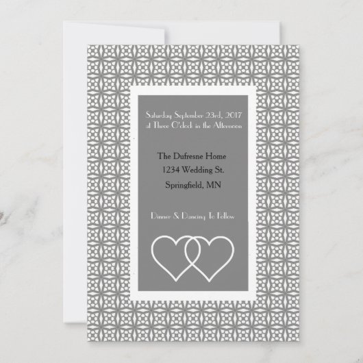 M. et Mme Mariage Vow Renouvellement Invitation (Dos)