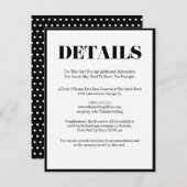 M. et Mme Modern Bold Détails Mariage Carte (Devant / Derrière)