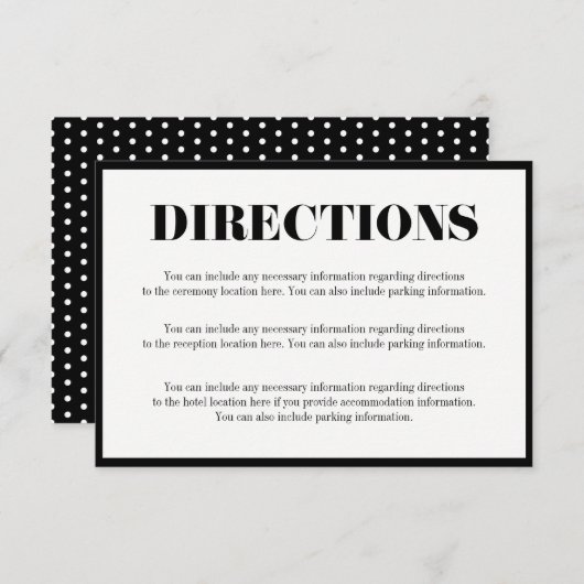 M. et Mme Modern Bold Directions Cartes de fermetu (Devant / Derrière)