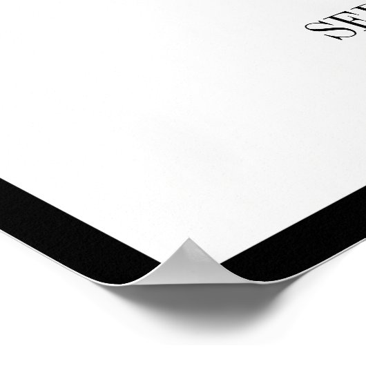 M. et Mme Modern Bold Mariage Accueil Poster (Coin)