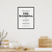 M. et Mme Modern Bold Mariage Accueil Poster (Cuisine)