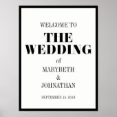 M. et Mme Modern Bold Mariage Accueil Poster (Devant)