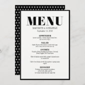 M. et Mme Modern Bold Mariage Carte de menu (Devant / Derrière)