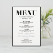 M. et Mme Modern Bold Mariage Carte de menu (Debout devant)