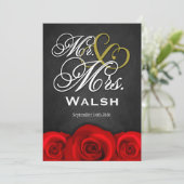 M. et Mme noirs invitations de mariage de rose (Debout devant)