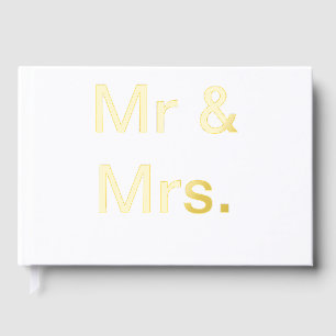 M. et Mme nom du couple monogramme texte simple mi