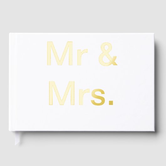 M. et Mme nom du couple monogramme texte simple mi (Recto)