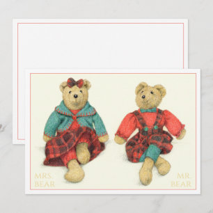 M. ET MME. OURS Carte plate 5x7