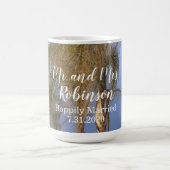M. et Mme Palm Trees Mariage Mug (Centre)