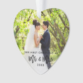 M. et Mme Photo de Noël de manuscrit de brosse (devant)