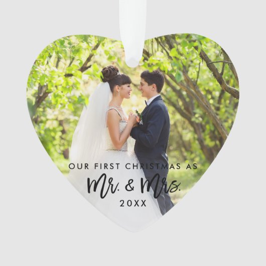 M. et Mme Photo de Noël de manuscrit de brosse (devant)