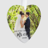 M. et Mme Photo de Noël de manuscrit de brosse (devant)