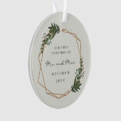 M. et Mme Photo géométrique Notre premier Noël (devant)