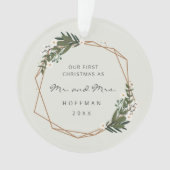 M. et Mme Photo géométrique Notre premier Noël (devant)