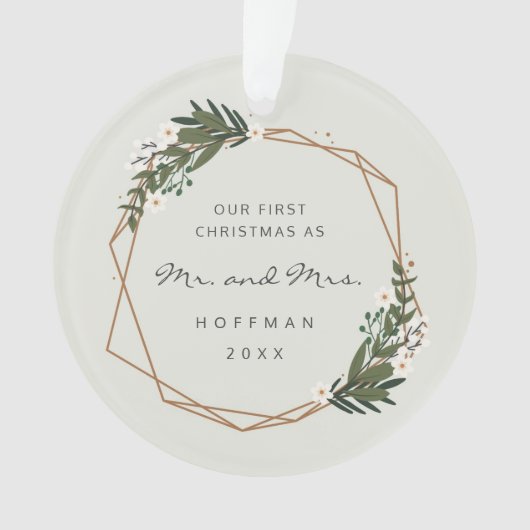 M. et Mme Photo géométrique Notre premier Noël (devant)