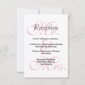 M. et Mme Pink - Invitation à la réception (Devant)