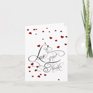 M. et Mme. Ruby Heart Confetti Merci