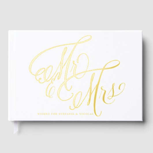 M. et Mme Rustic Calligraphy Mariage de photos (Recto)