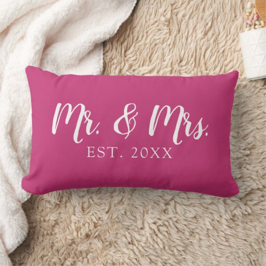 M. et Mme Script Coussin Mariage établi (Couverture)