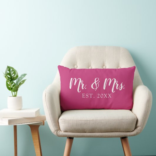 M. et Mme Script Coussin Mariage établi (Chaise)