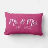 M. et Mme Script Coussin Mariage établi (Recto)
