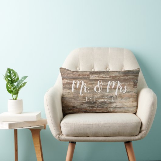 M. et Mme Script Coussin Mariage établi (Chaise)