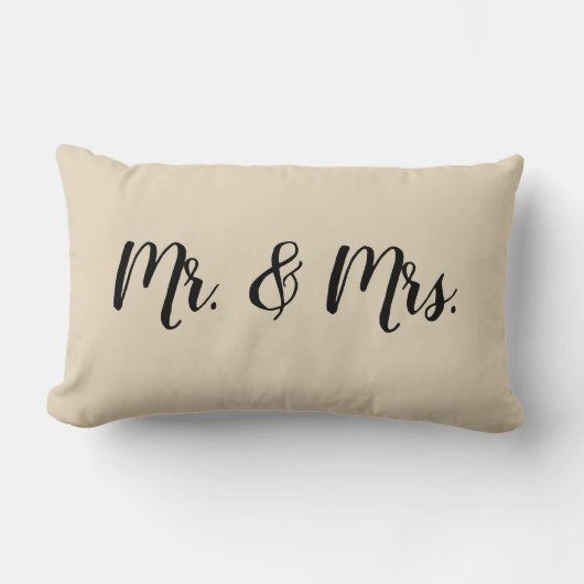 M. et Mme Script Mariage de chambre Coussin (Recto)