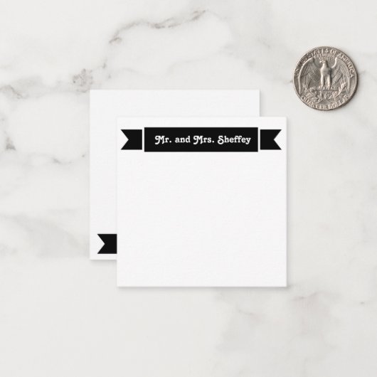 M. et Mme Sheffey Carte de note modèle (Devant/Arrière en situation)