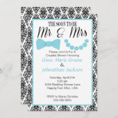 M. et Mme Shower Invitation de damassé (2) (Devant / Derrière)